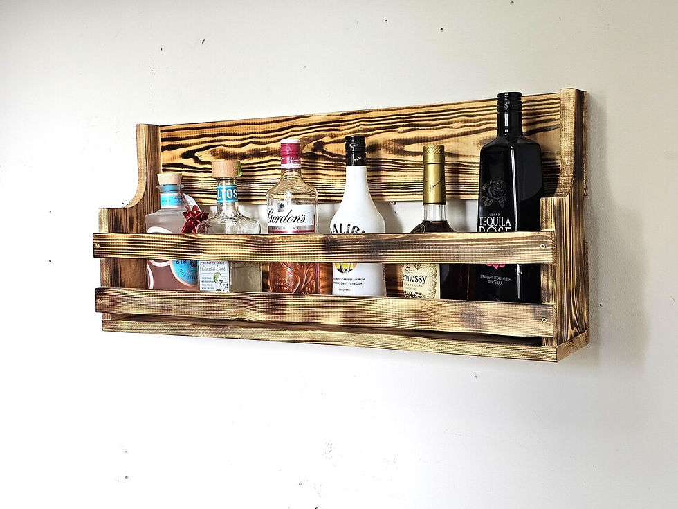 wooden home bar