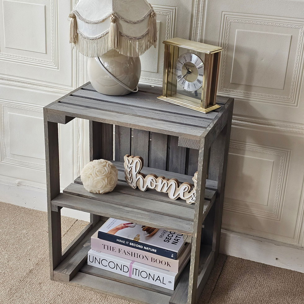 Wooden crate furniture for hallway storage