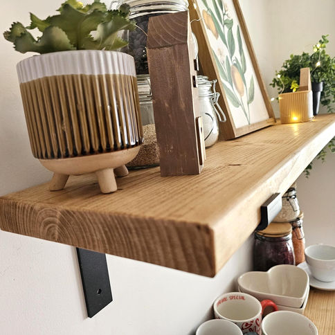 Rustic nursery storage shelf