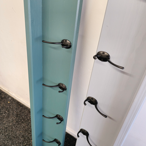 Painted hallway bench in Farrow and Ball finish