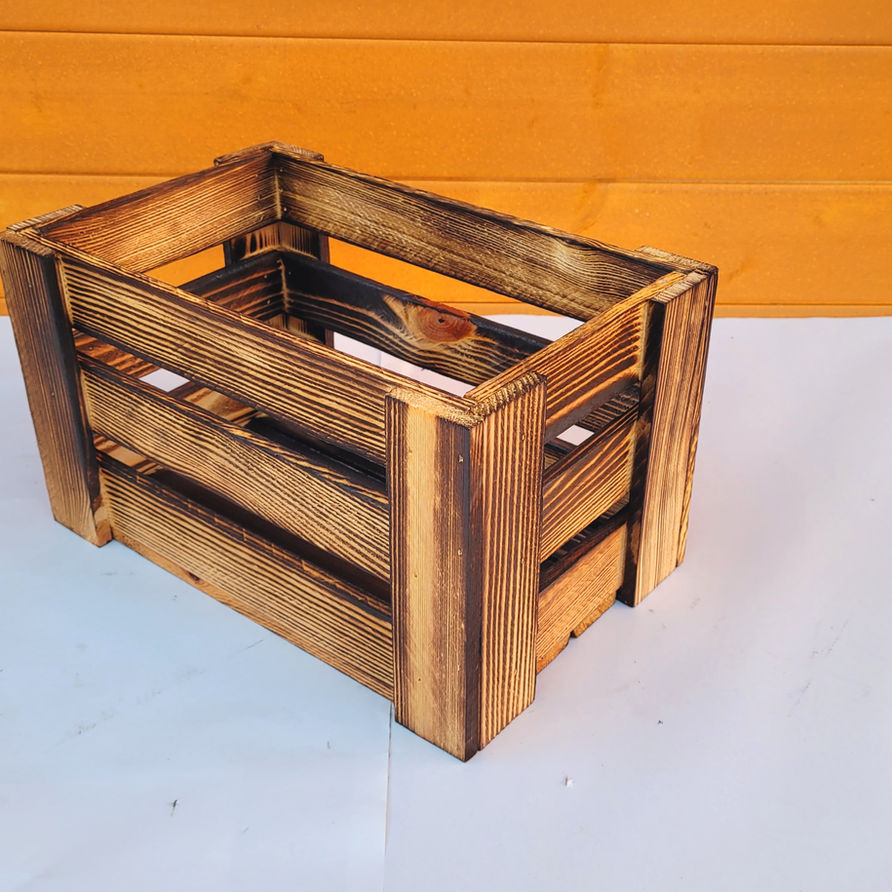 Rustic small wooden crate for home storage and display