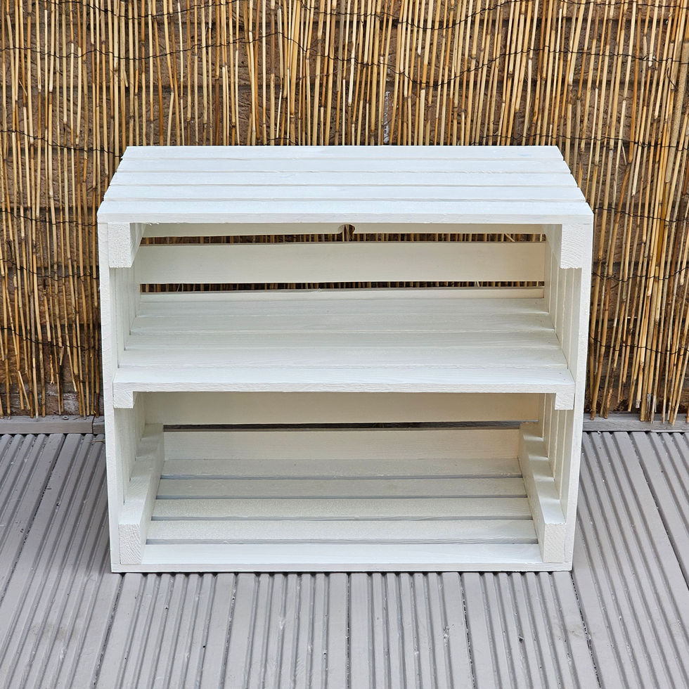 Stackable wooden shoe rack crates