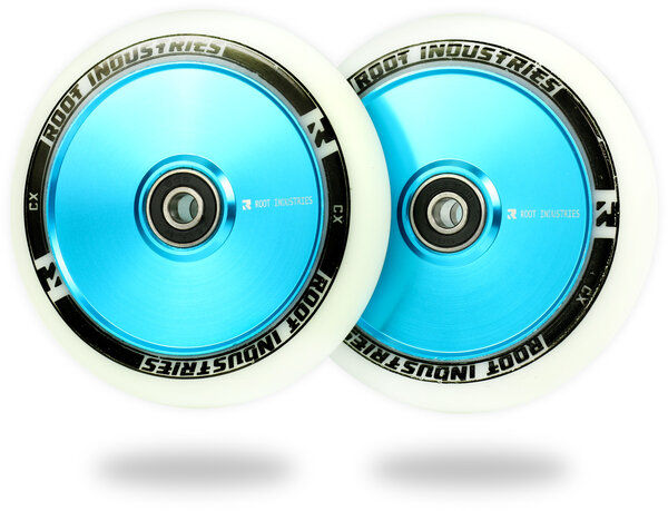 Root Ind / Wheels / Air/ 110mm / Pair / White/Sky Blue