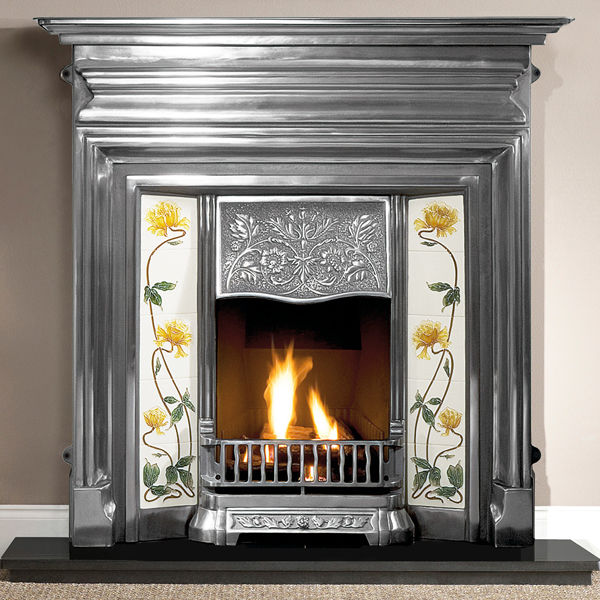 Edwardian 48" cast combination fireplace