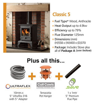 CLASSIC 5 ECO STOVE PACKAGE