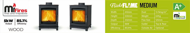 FlickrFLAME Medium Wood, 5kW specs