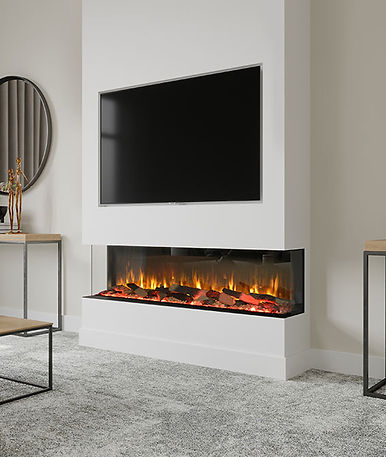 Media wall in Ormskirk with 1600 electric fire