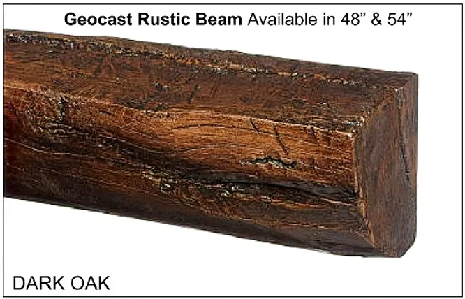 48" or 54" Geocast Rustic dark Oak beam