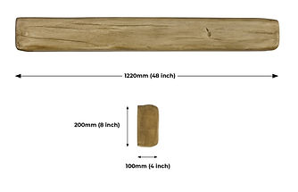 MI-FLUE Mi-Beam, 100 x 200 x 1220 Light Oak