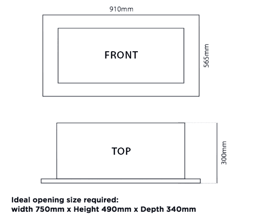  Florida Hole in the Wall gas fire dimensions