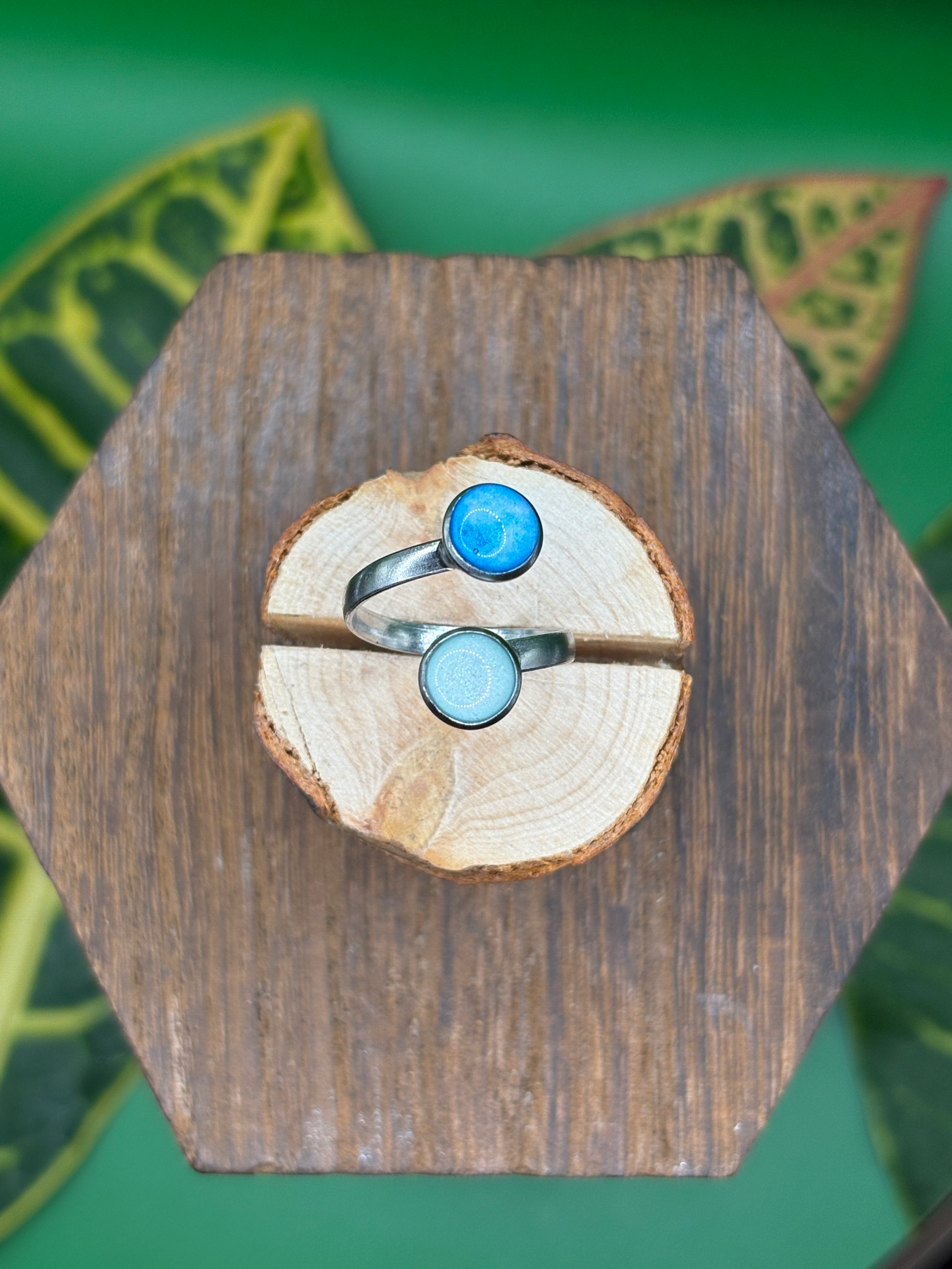Blue Sky Stainless Steel Resin Ring