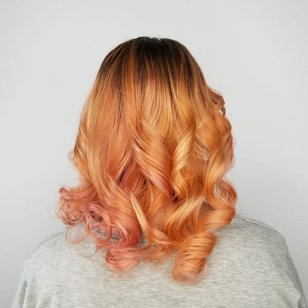 Peachy Pink Balayage