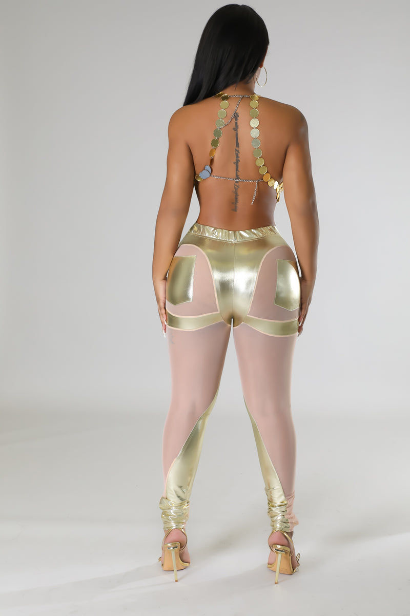 Thumbnail: Show  Some Leg Mesh Contrast Leggings