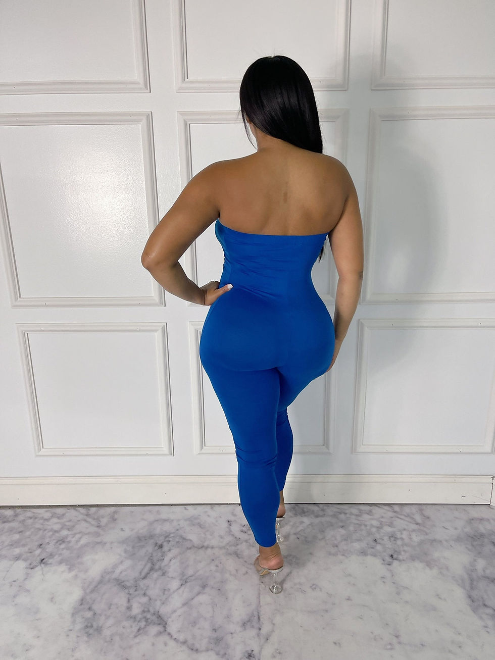 Thumbnail: Rihanna Solid Tube Jumpsuit