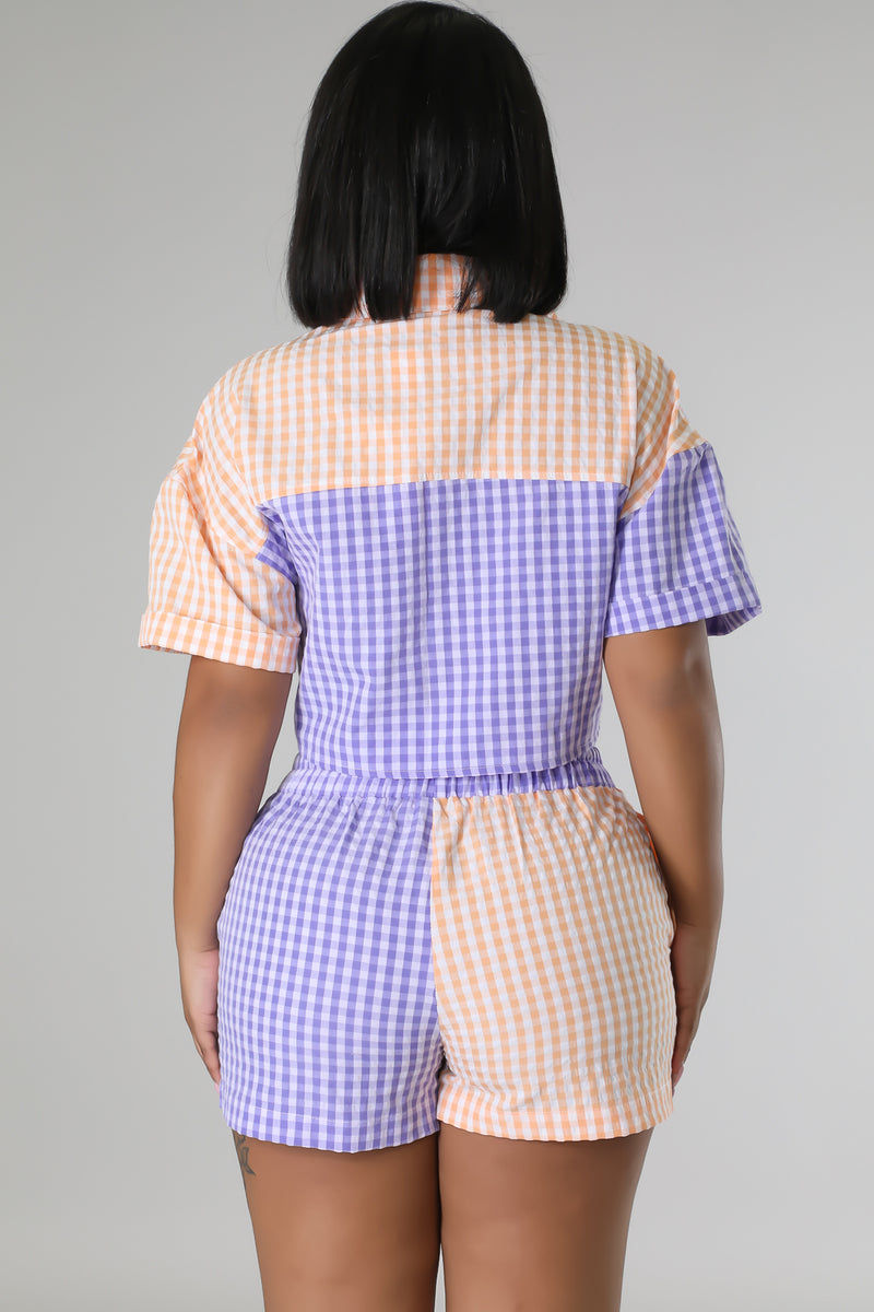 Thumbnail: Plaid Moment Short Set