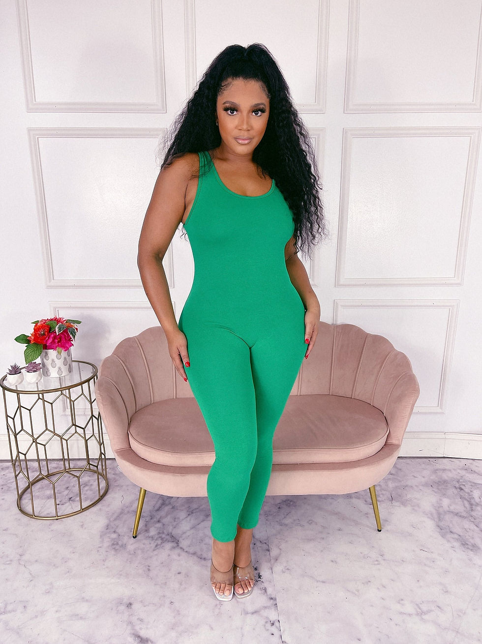Thumbnail: Remedy for  Everything Solid Tank Jumpsuit 