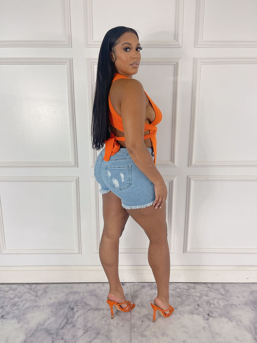 Thumbnail: Rock Solid High Rise Distressed Shorts