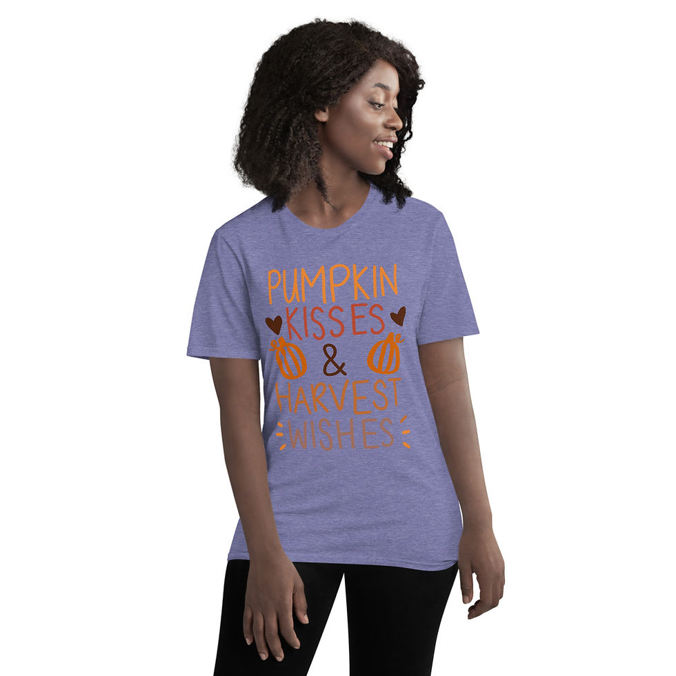 Thumbnail: Pumpkin Kisses and Harvest Wishes Short-Sleeve T-Shirt