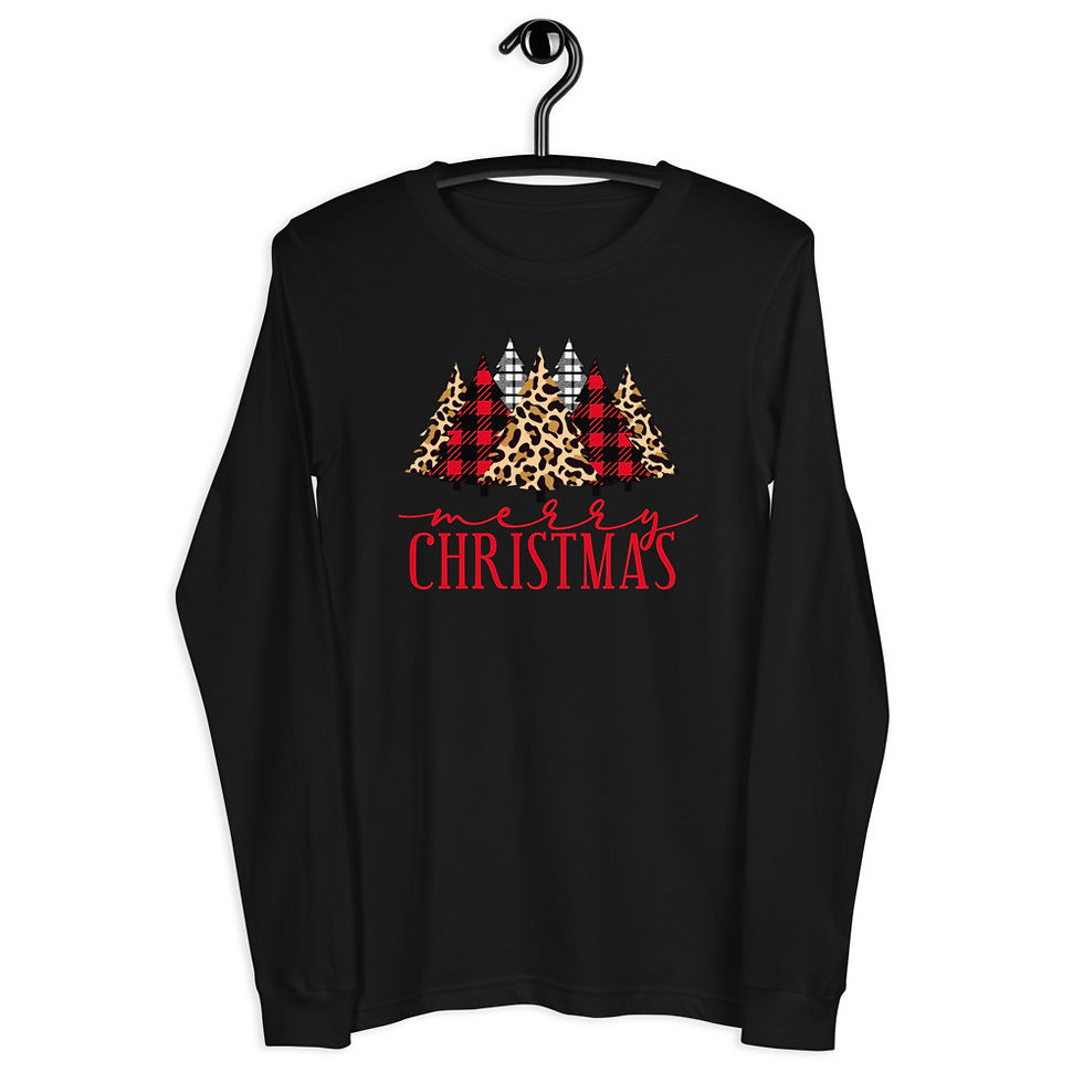 Thumbnail: Merry Christmas Trees Unisex Long Sleeve Tee