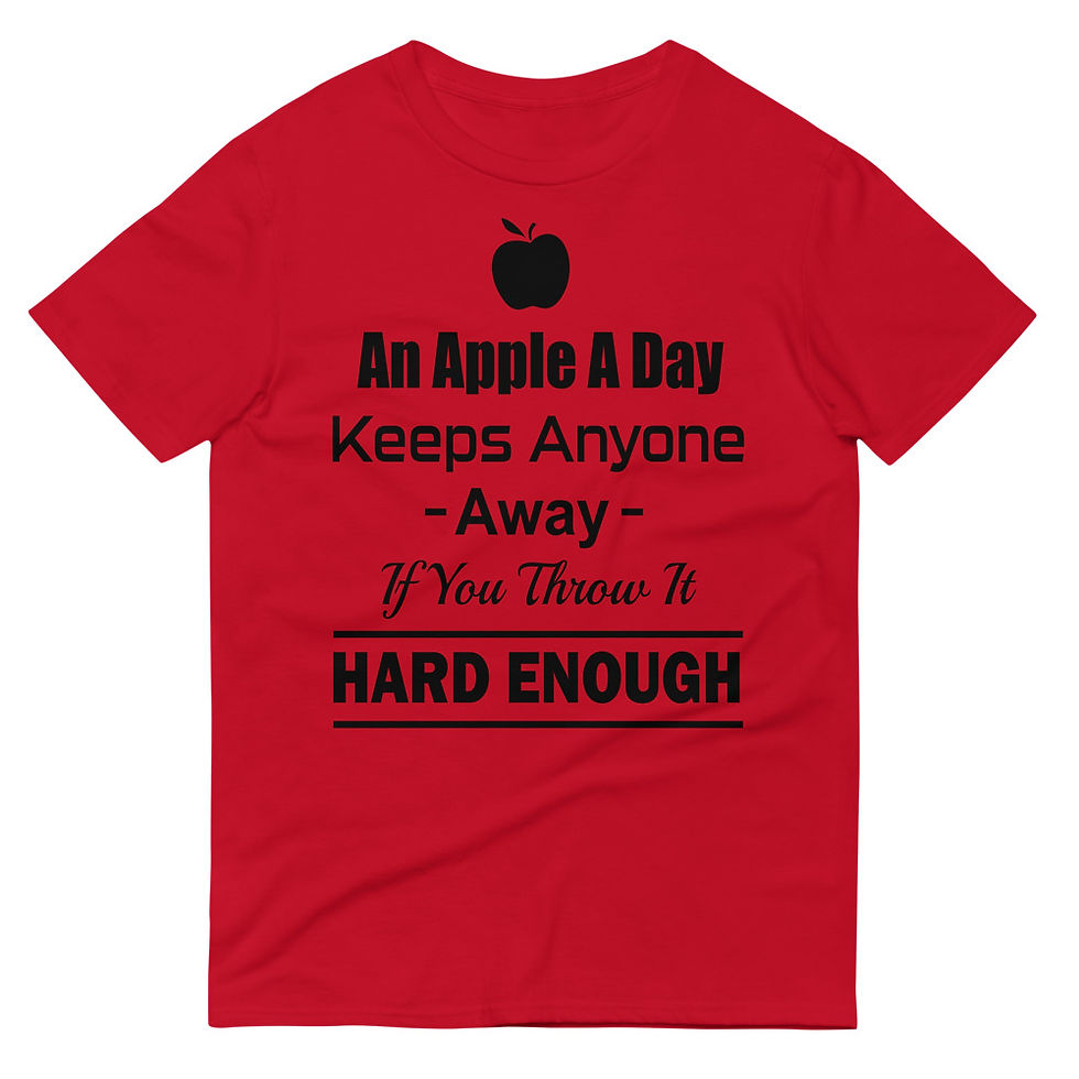 Thumbnail: An Apple A Day Keeps Anyone Away Short-Sleeve T-Shirt