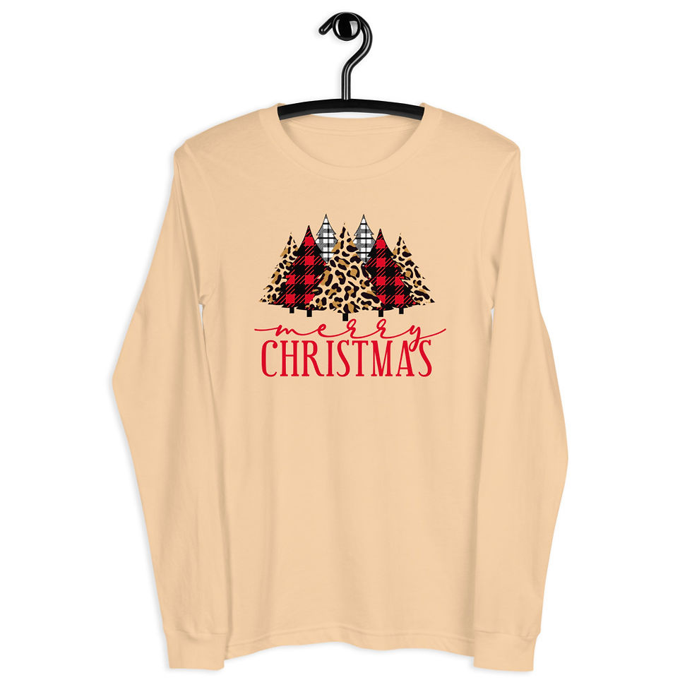 Thumbnail: Merry Christmas Trees Unisex Long Sleeve Tee