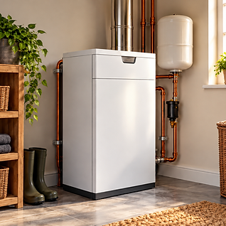 Domestic oil boiler for central heating and hot water