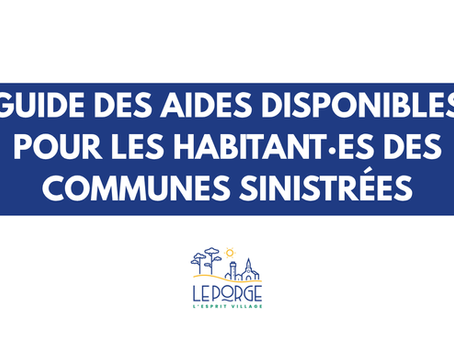 Guide des aides disponibles pour les habitant·es des communes sinistrées