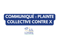 Communiqué : plainte collective contre X