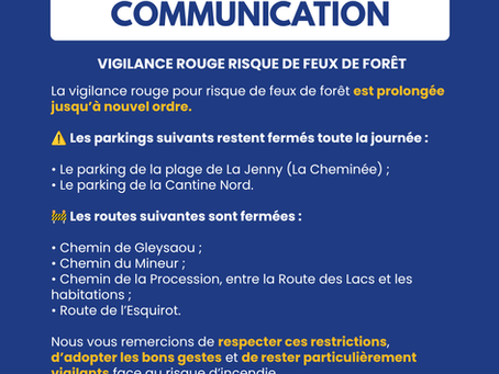 Vigilance rouge risque de feux de forêt