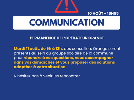 Permanence de l'opérateur Orange