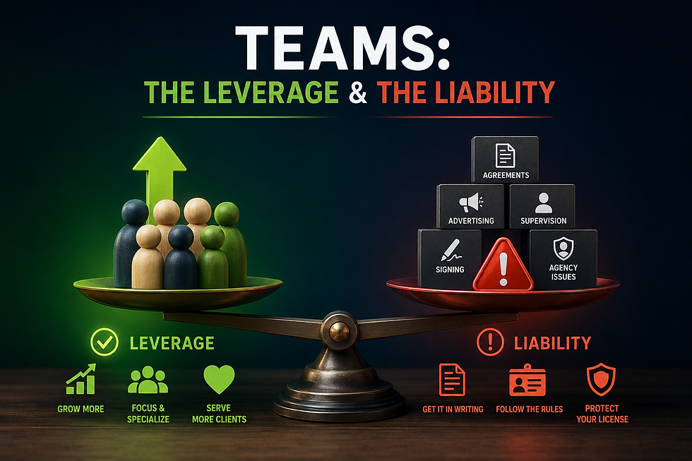 🥇 Real Estate Teams: The Leverage and the Liability