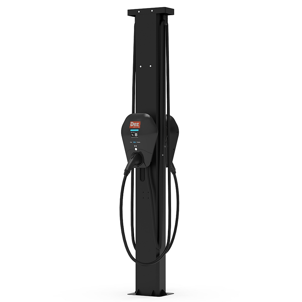 Thumbnail: Two Black EV Charger AH10 on Stand