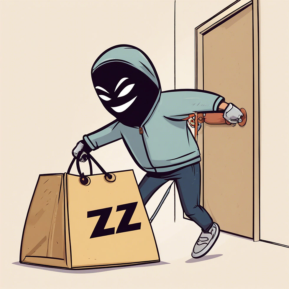 a masked sleep bandit