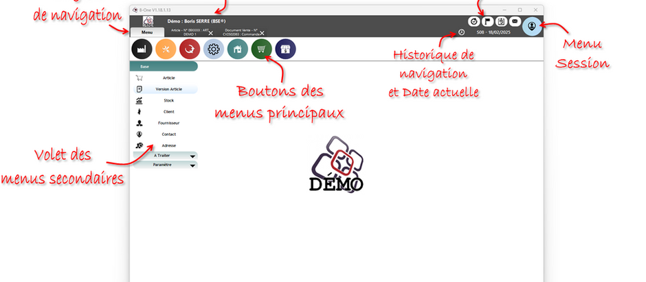 La fenêtre principale