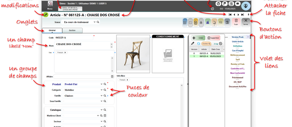 Les fiches de formulaire