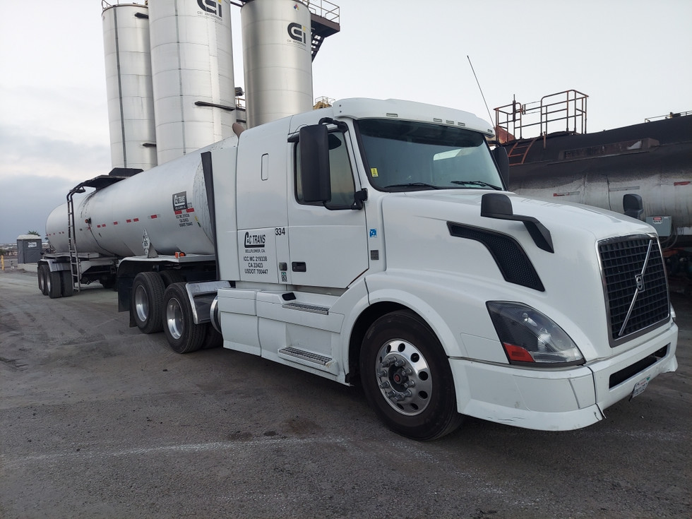 c and c trans truck at an oil refinery