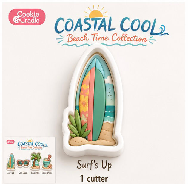 Surf’s Up Surfboard - Coastal Cool - Cookie Cutter