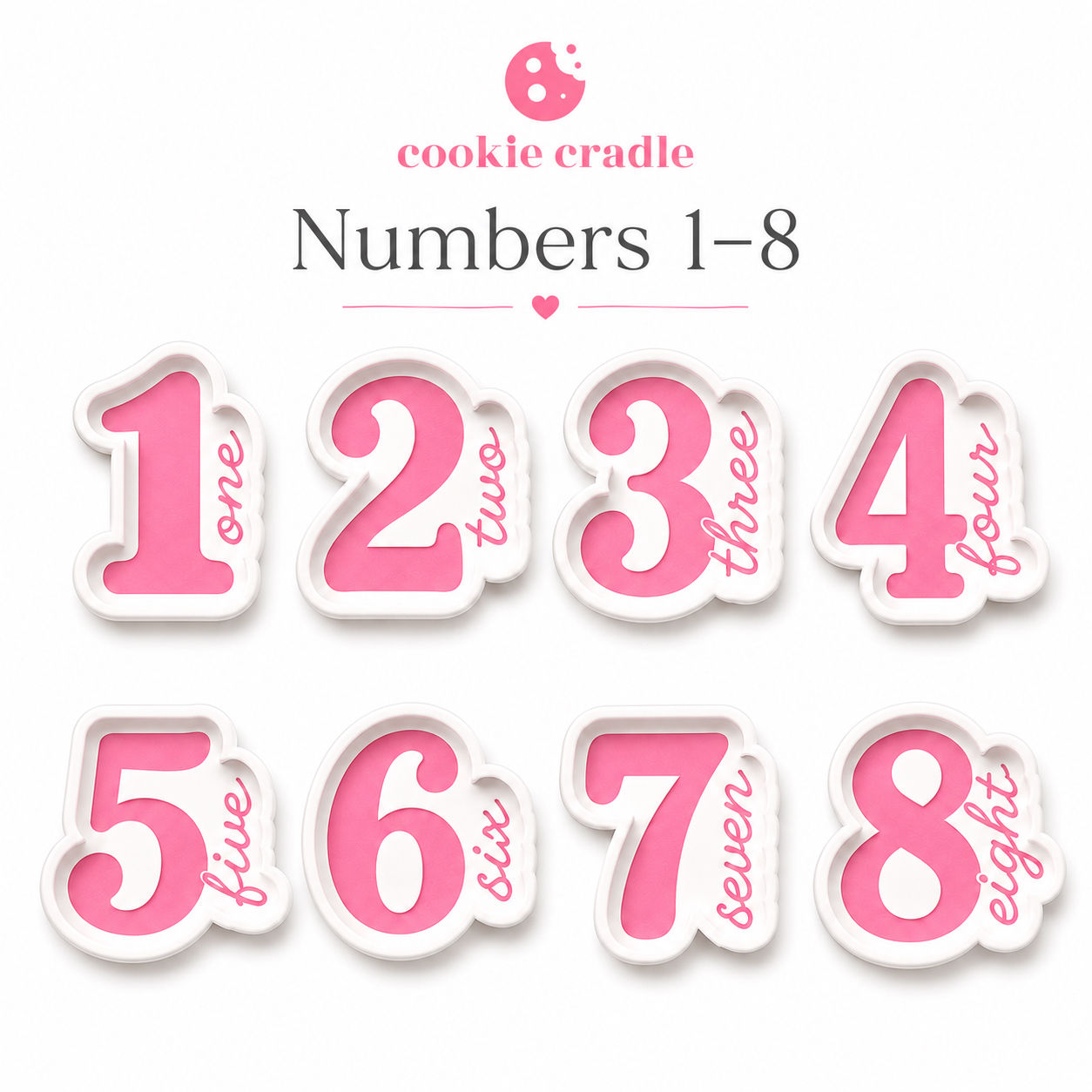 Numbers - 1 to 8 - Cookie Cutter Collection