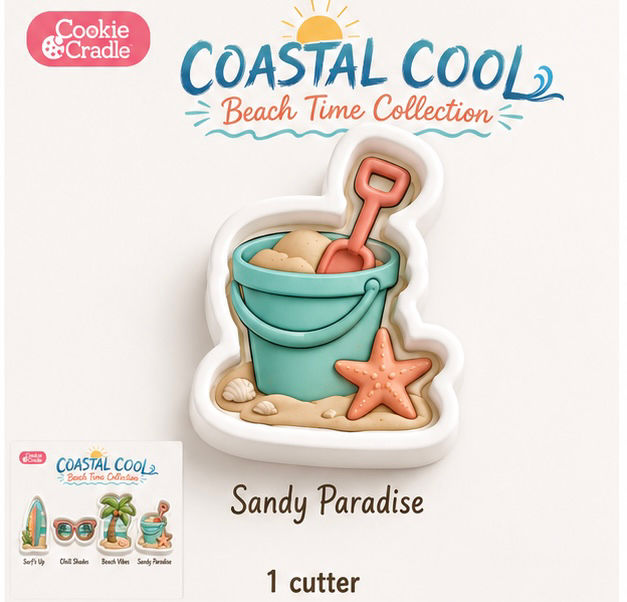 Sandy Paradise Bucket - Coastal Cool - Cookie Cutter