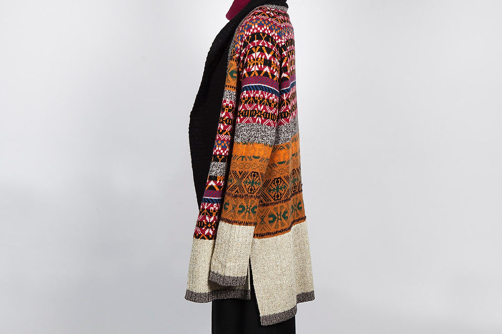 Thumbnail: W121 | Intarsia Knit Cardigan