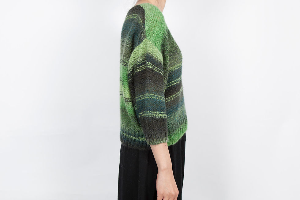 Thumbnail: 1709-10 | Green Stripe Color Change Pullover