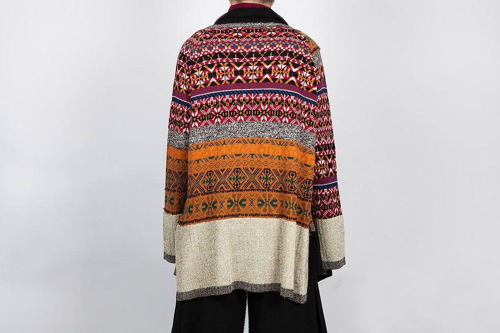 Thumbnail: W121 | Intarsia Knit Cardigan