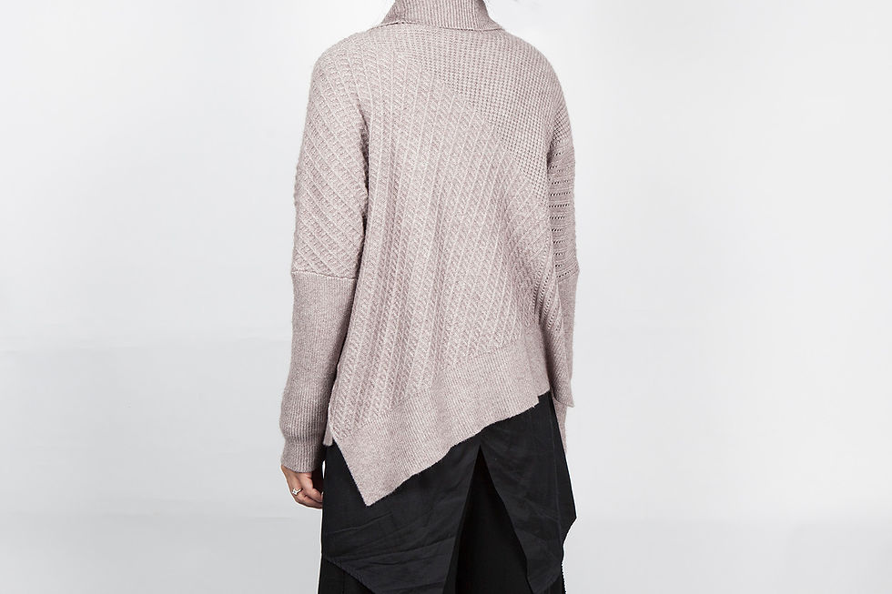 Thumbnail: W143 | Unbalanced Zipper Knitted Cardigan