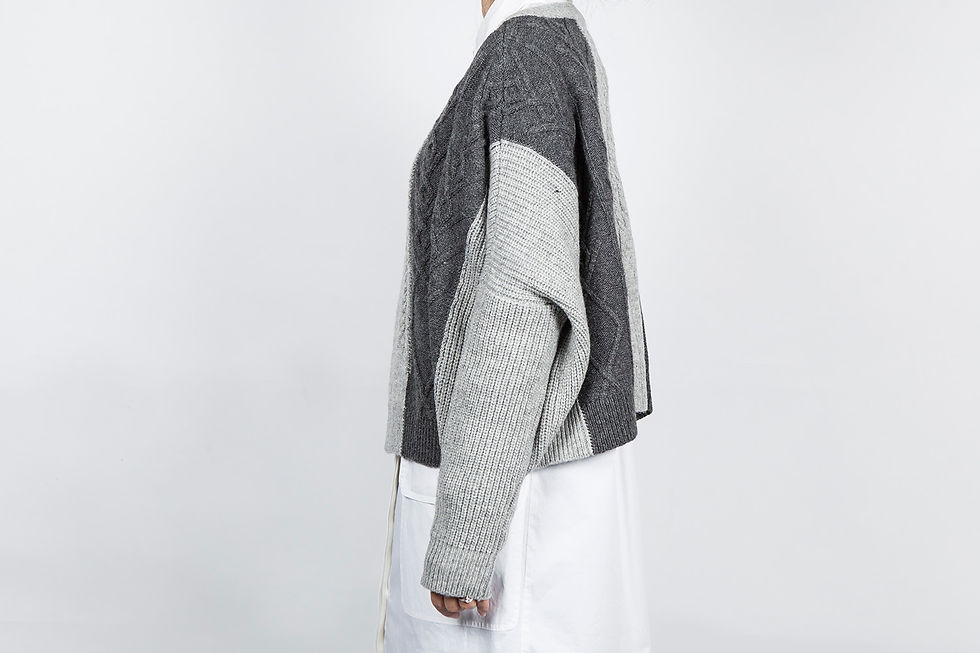 Thumbnail: 1509-113-A | Bi-Color Mix Cable Cardigan