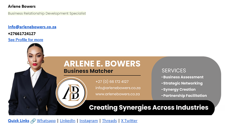 Email signature design for consultants