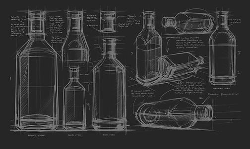 disegni tecnici contenitori in vetro 360 glass world