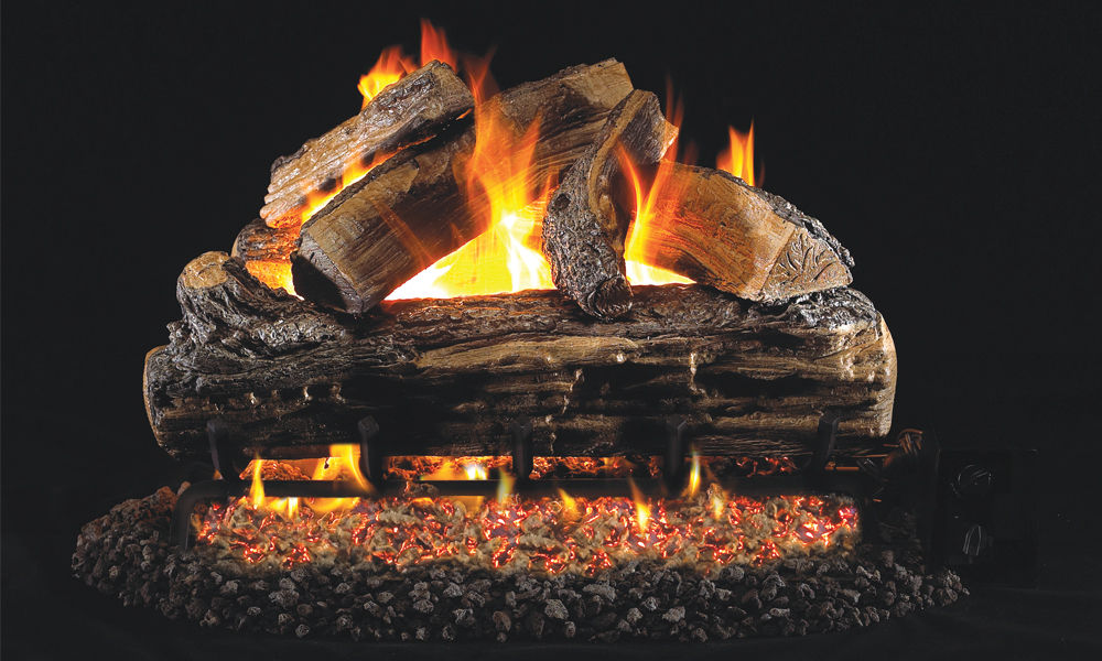 Real Fyre Vented Burner Split Oak Gas log Set