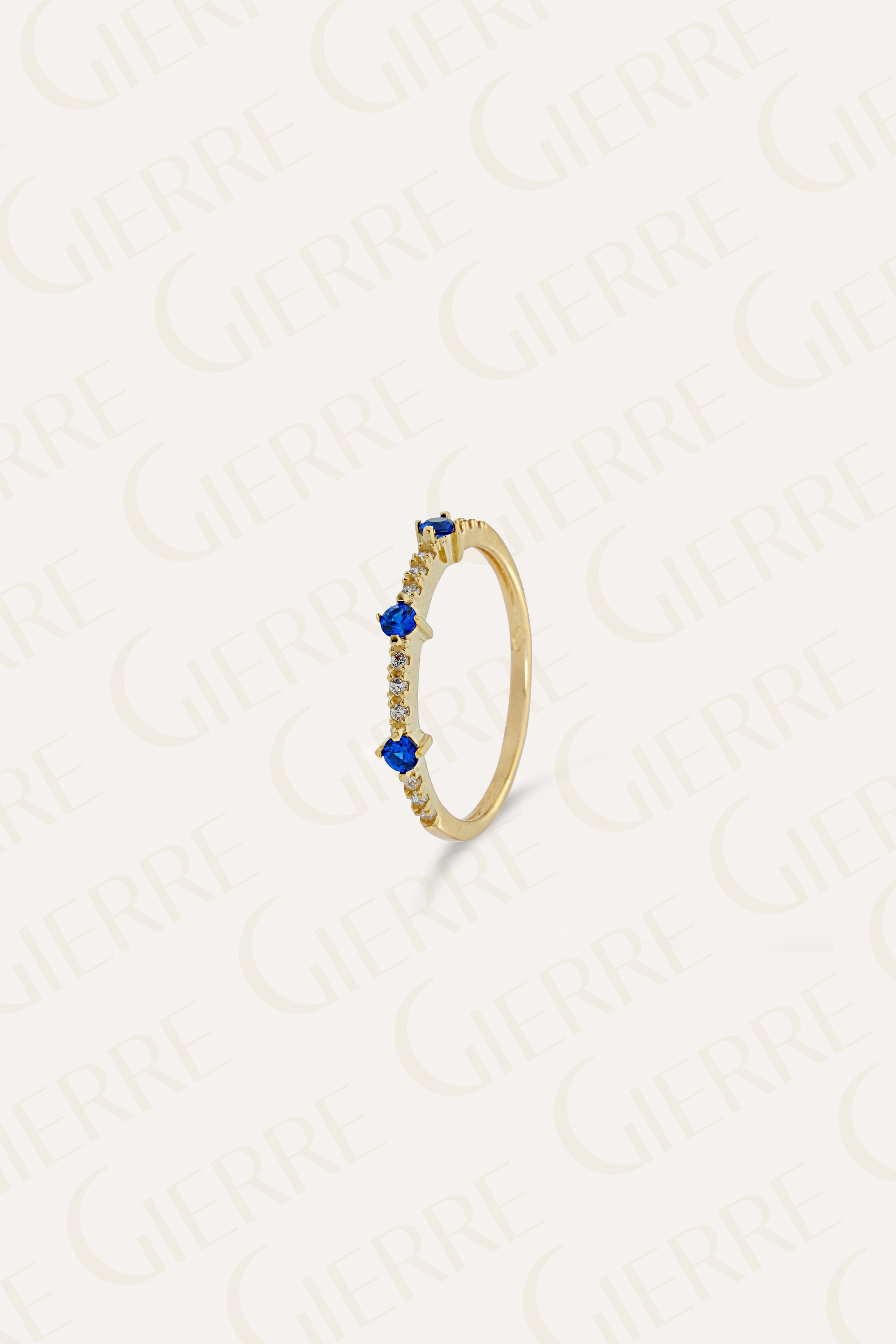 AN648-B - Anello Fantasy con zirconi colorati Blu