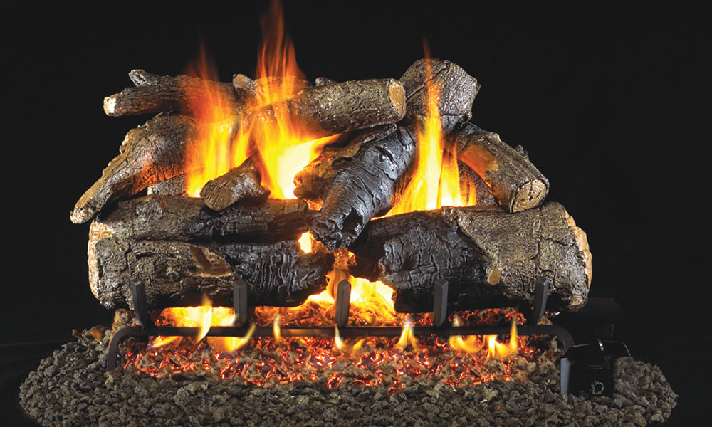 Charred American Oak Gas Logs | USA Hearth And Home