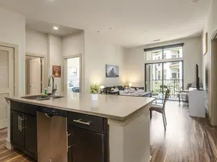 Furnished kitchen at District 28 near MD Anderson